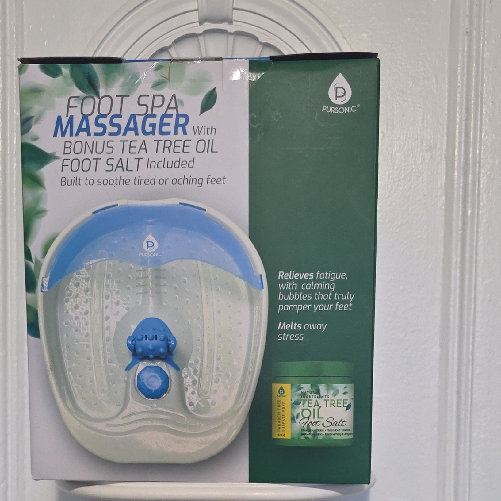  Pursonic Foot Spa Massager with Tea Tree Oil Foot Salt Scrub, Brand New